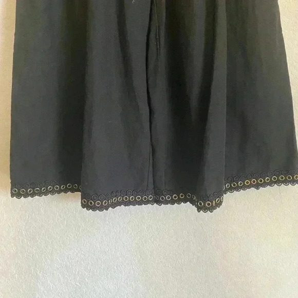 Misa Los Angeles Kova Linen Blend Gaucho Gold Grommet Trim Wide Leg Pants Size S - Picture 3 of 11